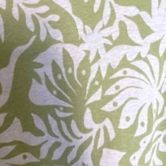 Rachel Zoe Green Print Linen Blend Top 1X - Picture 4 of 5